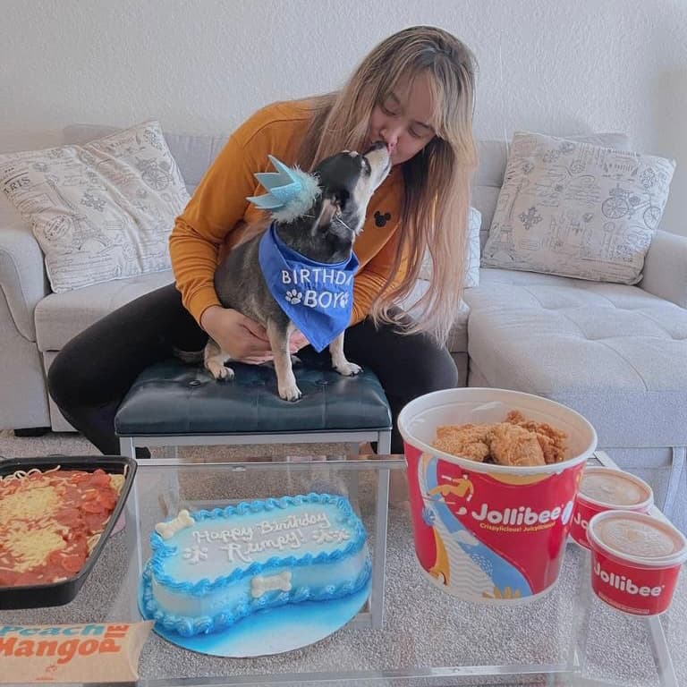 Maria with pups